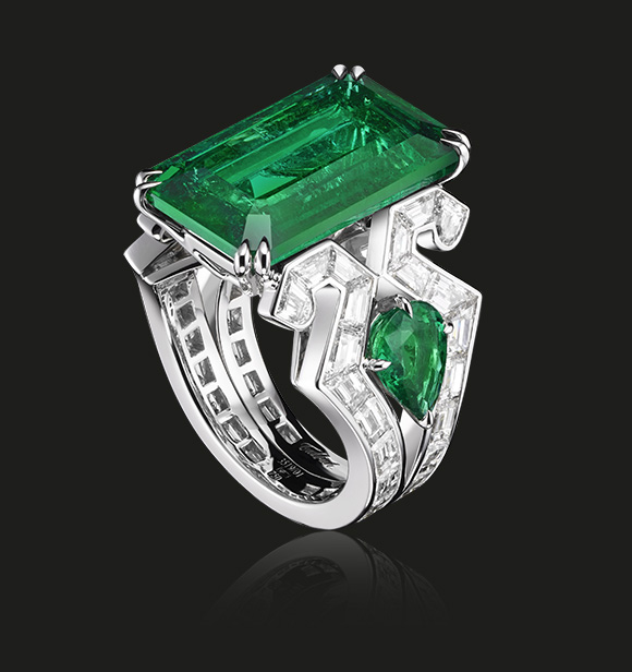 Emerald Art Deco Ring - Collectibles - tabbah jewelry