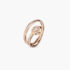 Beret Glam Ring Ultimate in Rose Gold with Pavé Diamonds