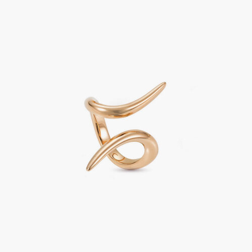 Reptilia Fangs Short Ring in Rose Gold