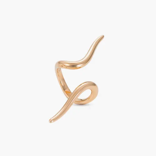 Reptilia Fangs Long Ring in Rose Gold