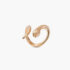 Reptilia Ring Short in Rose Gold with Diamond Eyes