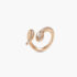 Reptilia Ring Short Ultimate in Rose Gold with Pavé Diamonds and Diamond Eyes
