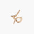 Reptilia Fangs Short Ring Ultimate in Rose Gold with Pavé Diamonds