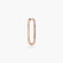 B-Glam Earring in Rose Gold Half Pavé Diamonds, Small