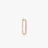 B-Glam Earring in Rose Gold Half Pavé Diamonds, Mini