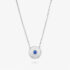 Beret Icon Necklace Ultimate in White Gold with Sapphire and Diamonds, 15mm
