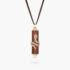 Snake Touch Pendant in Yellow Gold and Plum Wood with Pavé Diamonds