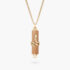 Snake Touch Pendant in Yellow Gold and Cedar Wood
