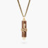 Snake Touch Pendant in Yellow Gold and Zebrano Wood