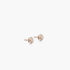 Beret Icon Earrings in Rose Gold with One Diamond, 7mm