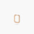 B-Glam Square Earring in Rose Gold Half Pavé Diamonds, Mini