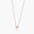 Beret Icon Necklace in Rose Gold with One Diamond, 7mm