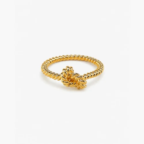 Sail Away Capri Forget Me Knot Ring in Yellow Gold