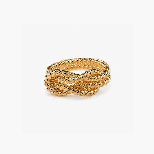 Sail Away Infinity Knot Ring in Yellow Gold