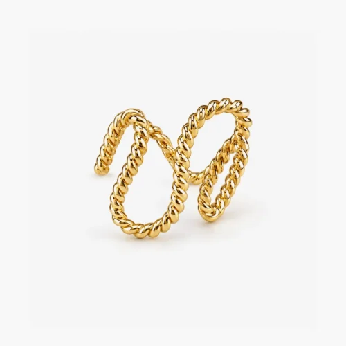 Sail Away Capri Aquatica Wave Ring in Yellow Gold