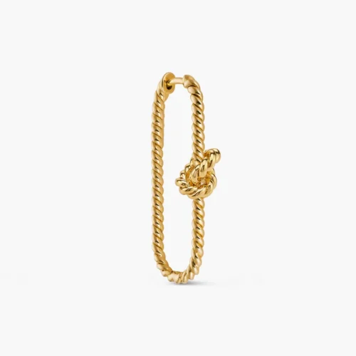 Sail Away Capri Medium Forget Me Knot Single Medium Earring in Yellow Gold