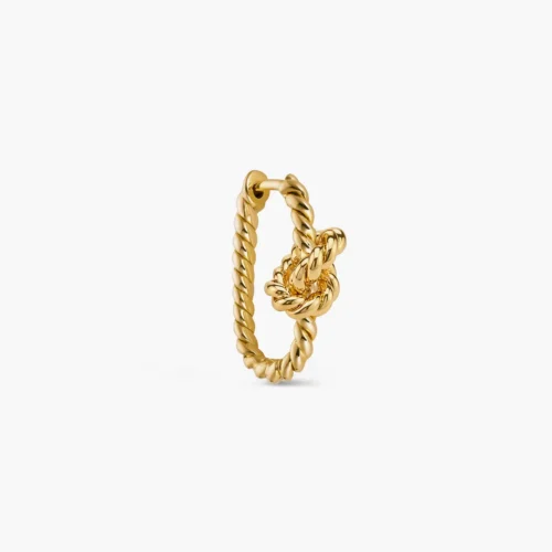 Sail Away Capri Mini Forget Me Knot Single Small Earring in Yellow Gold