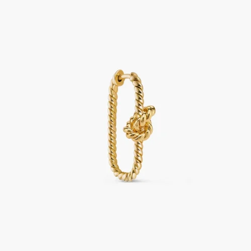 Sail Away Capri Small Forget Me Knot Single Small Earring in Yellow Gold