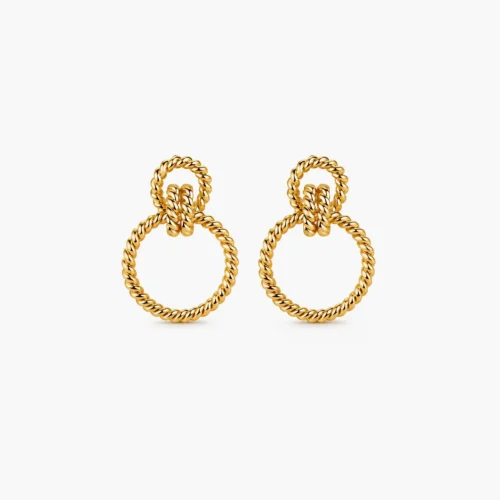 Sail Away Infinity Knot Earrings in Yellow Gold