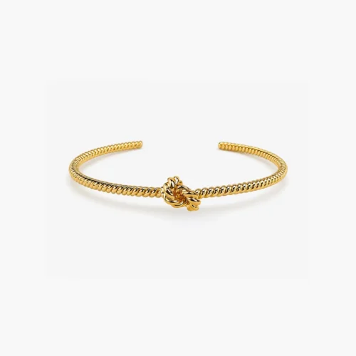 Sail Away Capri Forget Me Knot Bracelet in Yellow Gold with One Knot