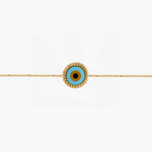 Sail Away Eye Bracelet in Yellow Gold