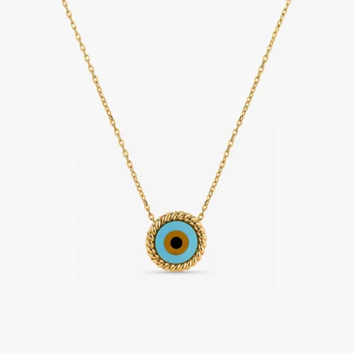 Sail Away Eye Pendant in Yellow Gold