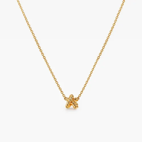Sail Away Capri Forget Me Knot Pendant in Yellow Gold
